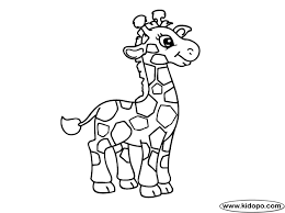 If your child loves interacting. Small Giraffe Coloring Page