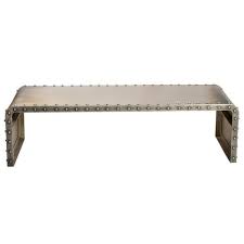 Small details, such as nailhead trim, will really set your ottoman apart from other furniture in the home. Long Nailhead Metal Coffee Table