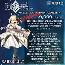 You cannot play fate without the activation code. Fate Grand Order Usa On Twitter Can You Believe Saber Lily Has Already Been Unlocked Be Sure To Like The Fate Grand Order Fb Page To Unlock Even More Fategousa Https T Co H56yo6zfc2