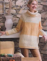 This sweater is very easy to knit, but depending on the type of yarn you choose you can come out with very different results. Oversized Turtleneck Knitting Pattern Free