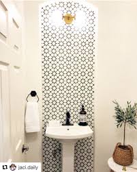 A bathroom accent wall will take your bath from drab to fab. Pin On House