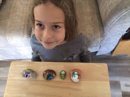 Thanks, to the artists for making my 3 year old so happy to find and  re-hind these rocks. @ Daly House Museum