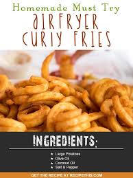 Air Fryer Frozen Curly Fries Recipe This Recipe Air Fryer Recipes Healthy Air Fryer Oven Recipes Recipes