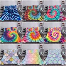 A wide variety of design blankets options are available to you, such as technics, material, and use. Mermaid Tie Dye Blanket Bedding Set Summer Cool Comfortable With Pillowcase 3pcs Ebay