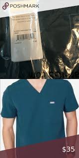 Figs Caribbean Blue Mens Chisec Scrub Top Large In 2020 Scrub Tops Chisec Tops