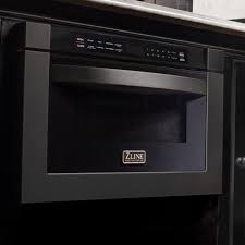 Zline 24 In 12 Cu Ft Microwave Drawer In Black Stainless Steel Mwd-1-bs Microwave Drawer Stainless Microwave Microwave