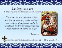 San jorge sufrió el martirio en la actual ciudad de lod (israel) a principios del año 300 en tiempo de los emperadores diocleciano y maximiliano. Abril Evangelizacion Siempre