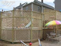 With swimming pool fence, it may save your kids. Privacy Screen Wall Deck Picture Gallery Above Ground Pool Decks Above Ground Pool Decks Ideas Backyard Pool Landscaping