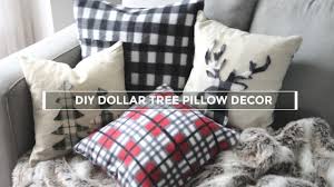 Shop christmas pillows a michaels. Diy Dollar Tree Christmas Pillows No Sew Youtube