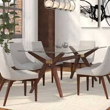Langley Street Adam Glass Dining Table Reviews Wayfair Ca In 2020 Modern Glass Dining Table Glass Dining Room Table Glass Dining Table
