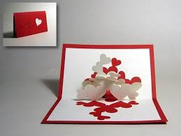 Open the card and fold tabs inward. Diy Pop Up Valentine Card Hearts Pop Up Card Step By Step With Wedding Card Valentine Day Cards Cards Handmade Valentines Cards
