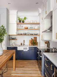 Devoe paints ici a 1929 pepper tree. 75 Beautiful Kitchen With Blue Cabinets And An Island Pictures Ideas July 2021 Houzz
