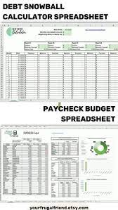 bi weekly budget spreadsheet paycheck to etsy budgeting monthly template debt snowball easy home worksheet