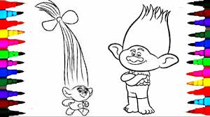 This is a great tutorial video for children to learn colors. Coloring Pages Dreamworks Trolls Coloring Book Videos For Children Learning Rainbow Colors Youtube