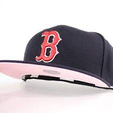 Boston Red Sox New Era 59fifty Fitted Hat Team Color Pink Under Brim Pink Under Visor New Era 59fifty Fitted Cap Pink Bottom Fitteds Ecapcity
