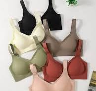 6-Pack Women's Wireless Jelly Bras,Push Up Comfort Soft No Underwire Full  Coverage T-Shirt Bra