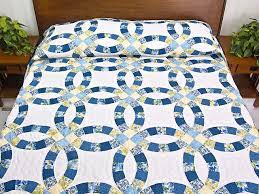 Blue Double Wedding Ring Quilt Double Wedding Ring Quilt Double Wedding Rings Wedding Ring Quilt