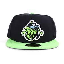 Hillsboro Hops New Era 59fifty Fitted Hat Navy Lime Gray Under Brim Fitted Hats New Era 59fifty Hats