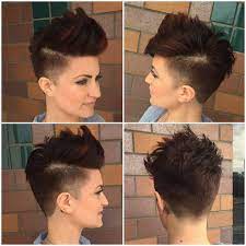All Sizes Brunette Undercut Faux Hawk Pixie With Burgundy Highlights Flickr Photo Sharing Funky Short Hair Short Hair Styles Funky Hairstyles