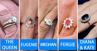 Meghan Kate Eugenie And The Queen Royal Engagement Ring Values Compared Royal Engagement Rings Royal Rings Kate Middleton Wedding Ring