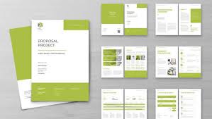 Indesign minimalist screen presentation layout with pink and mint accents. 10 Free Indesign Business Proposal Templates