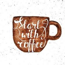 Use curved lines to sketch an irregular rounded shape that is flatter on top than on the bottom. Watercolor Hand Draw Coffee Cup And Hand Lettering Illustration Clipart Image