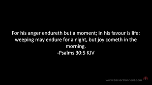 Joy cometh in the morning kjv. Psalms 30 5 Kjv