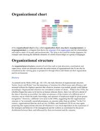 Organizational Chart