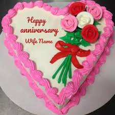 Shop for great pillows, canvas prints and so much more. Write Name On Happy Anniversary Cake And Flowers Image