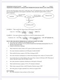 Moles worksheet (solutions) 1) define mole.6.02 x 1023 of anything, usually atoms or molecules. Solved Chemistry B Moles Packet Name Hr Page 9 Chemistr Chegg Com