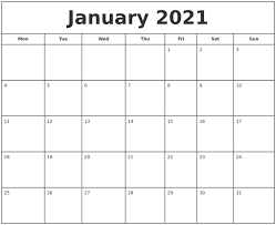 Checkout here monthly calendar 2021, free monthly printable calendar 2021. January 2021 Print Free Calendar In 2021 Print Calendar Calendar Template Monthly Calendar Template