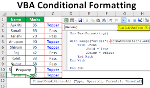 Vba Conditional Formatting Apply Conditional Format Using