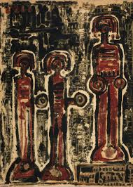 His childhood was spent going to kindergarten, finding his first friends, adoring and being fascinated by birds; Massoud Arabshahi Untitled Circa 1960 Meem Gallery