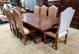 Add some classic country charm to your dining room with this rustic dining table. David Michael Solid Walnut Rustic Trestle Dining Table With Chairs Online Auctions Proxibid