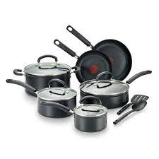 T fal c530sc signature nonstick expert thermo spot heat indicator dishwasher safe cookware set, 12 piece, black. T Fal Forged Titanium 12pc Cookset Cookware Sets Meijer Grocery Pharmacy Home More