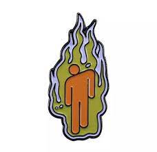 Billie Eilish Fire Logo Enamel Pin Billie Eilish Billie Kids Canvas Art
