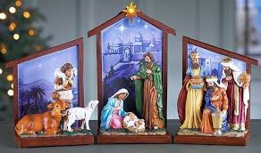 3pc Holy Night Nativity Scene Panels Lighted Star Holiday Christmas Table Decor Unbr Pesebre De Navidad Manualidades Navidenas Decoracion Navidad Manualidades