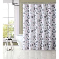 Light Pink Gray Geometric Shower Curtain Set Gray Shower Curtains Geometric Shower Curtain Shower Curtain