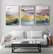 Modern Nordic Abstract Wall Art Luxury Golden Blue Green Pink Fine Art Abstract Wall Art Apartment Wall Art Wall Art Pictures
