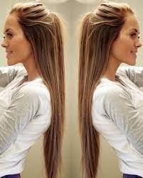 Straight hairstyle for round face. Long Hairstyle Easy Hairstyles For Long Hair Long Hair Styles Hair Styles