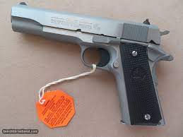 Colt 38 Super Government Model O Brushed Stainless Steel Sold