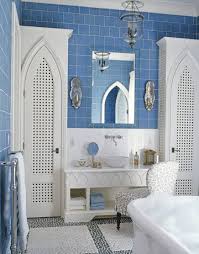 The Ultimate Color Moroccan Inspired Bathroom Blue White Bathrooms Blue Bathrooms Designs