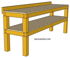 Build your own durable workbench for about $160 for all materials. Simple Workbench Plans