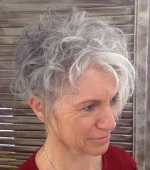 The grey color short hair can be arranged in different styles but you should be comfortable in your style. Airy Messy Gray Hairstyle For Shorter Hair Gorgeous Gray Hair Curly Hair Styles Hair Styles