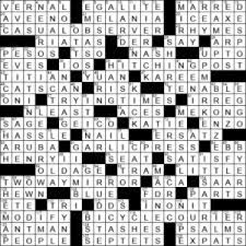 Once you know the alphabet (abcdefghijklmnopqrstuvwxyz) it is very easy to. La Times Crossword 13 Dec 20 Sunday Laxcrossword Com
