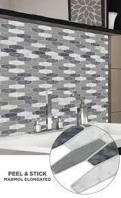 Tile Lowes Mosaics Glassmosaics Backsplash Ps106peel1010 Available At Lowe S And Lowes Com Wall Tiles Vinyl Wall Tiles Patterned Bathroom Tiles