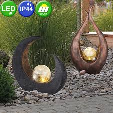4 sanft strahlende weiße led sorgen für eine wunderschöne ausleuchtung. Paket 2x Led Solar Aussen Lampen Bronze Glas Kugel Garten Weg Boden Mond Sichel Steh Leuchten Schwarz Braun Etc Shop