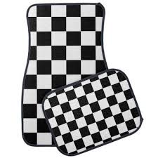 Black And White Checker Black White Checker Car Floor Mat Zazzle Com Car Floor Mats Custom Car Floor Mats Custom Car Interior