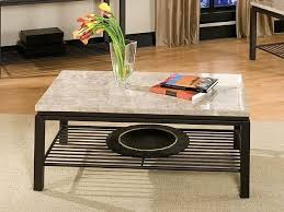 5 out of 5 stars. Beige Stone Top Metal Shelf Coffee Table