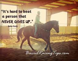 Never Give Up Barrel Racing Quotes Horse Quotes Equestrian Quotes